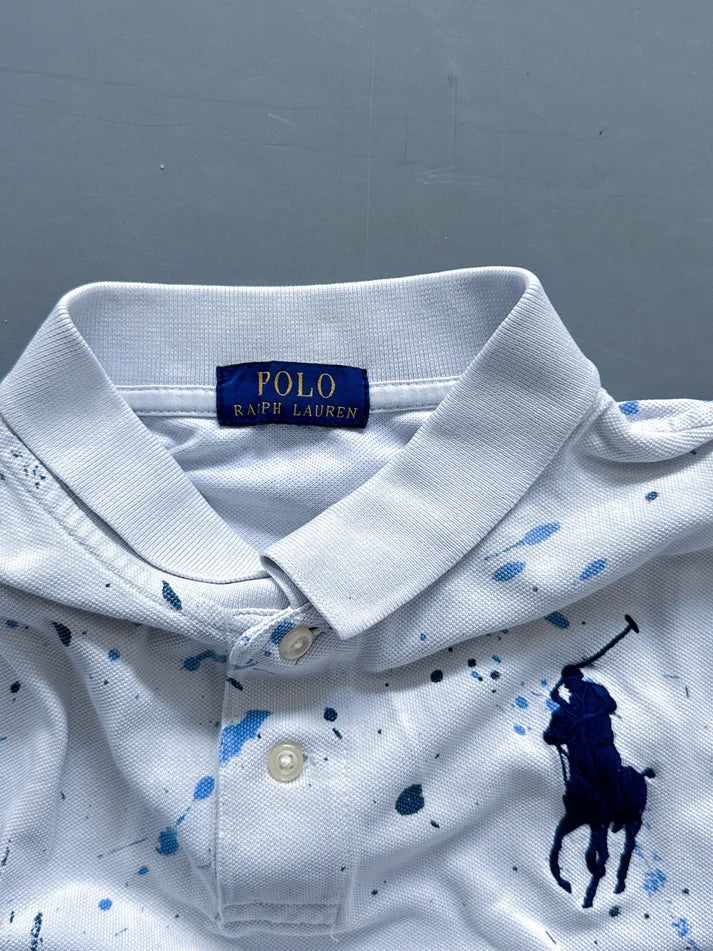 POLO RALPH LAUREN VINTAGE *PAINT SPLATTER* POLO-SHIRT | M