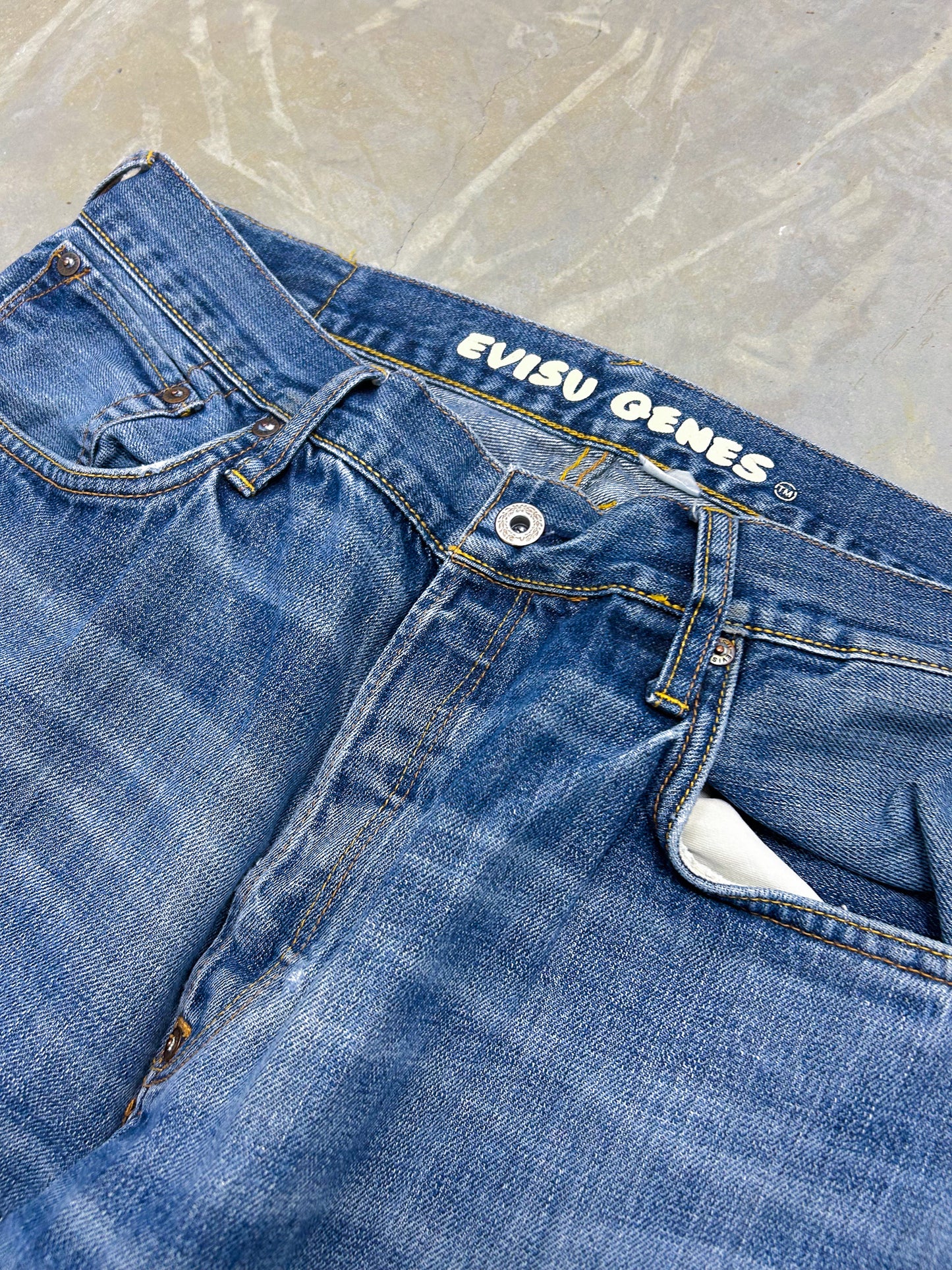 Evisu Vintage Baggy Jeans | Fittet L 34/34