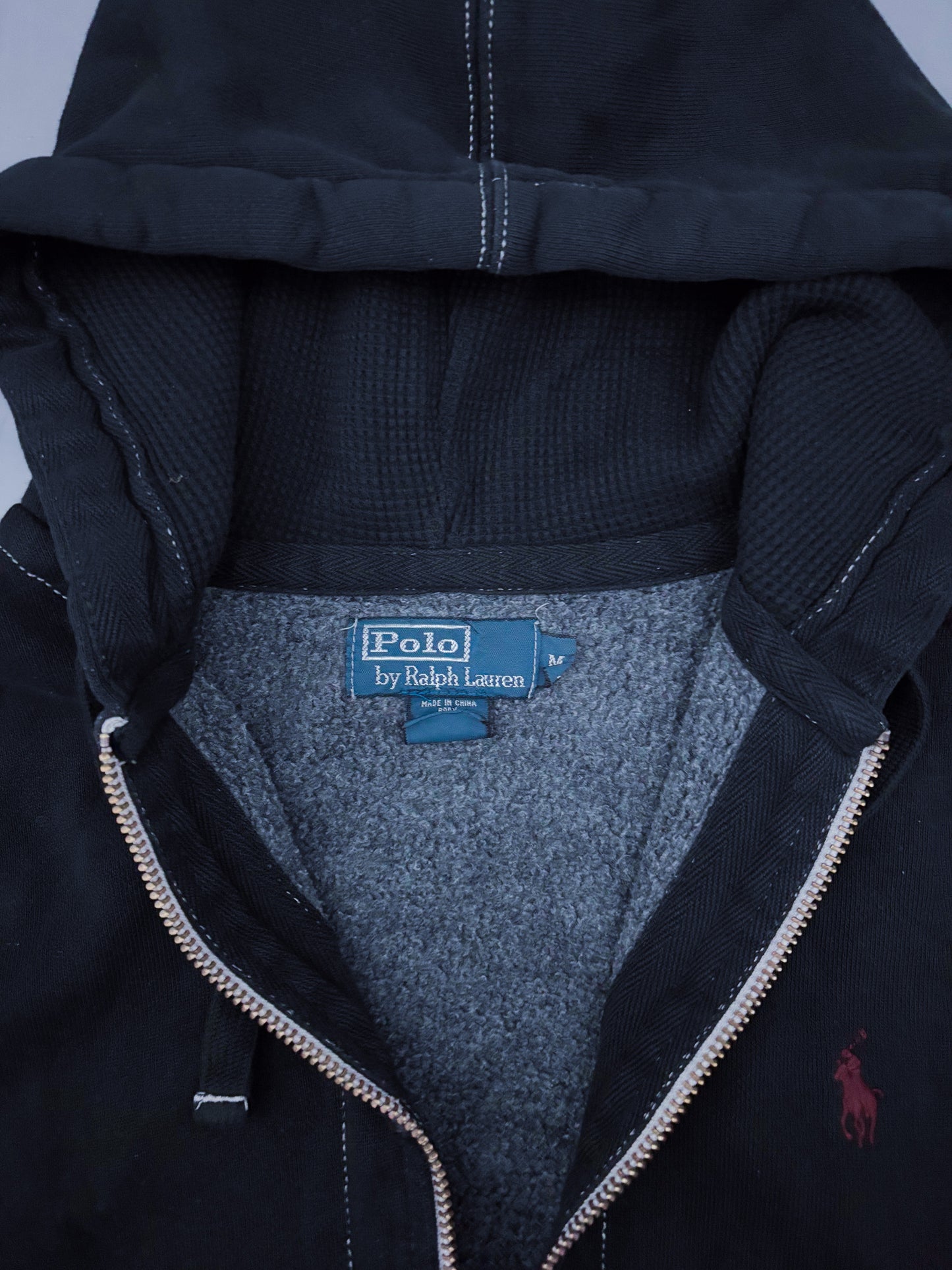 Polo Ralph Lauren Vintage *CONTRAST STRITICHING* Sweatjacke | M