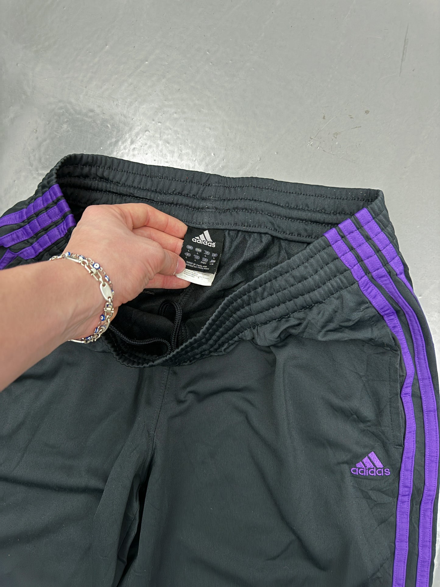 Adidas Vintage *Purple Stripe* Trackpants | L