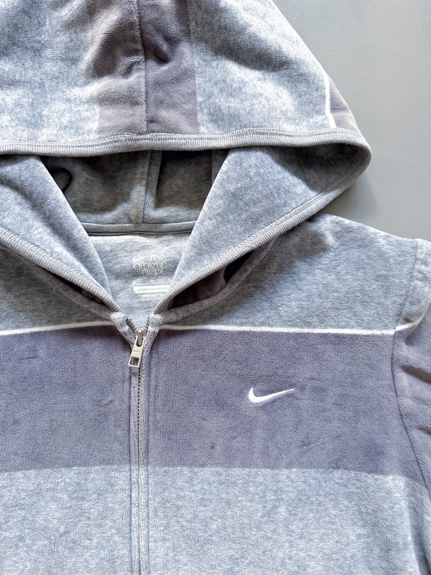 Nike Y2K Vintage Velours Sweatjacke | S