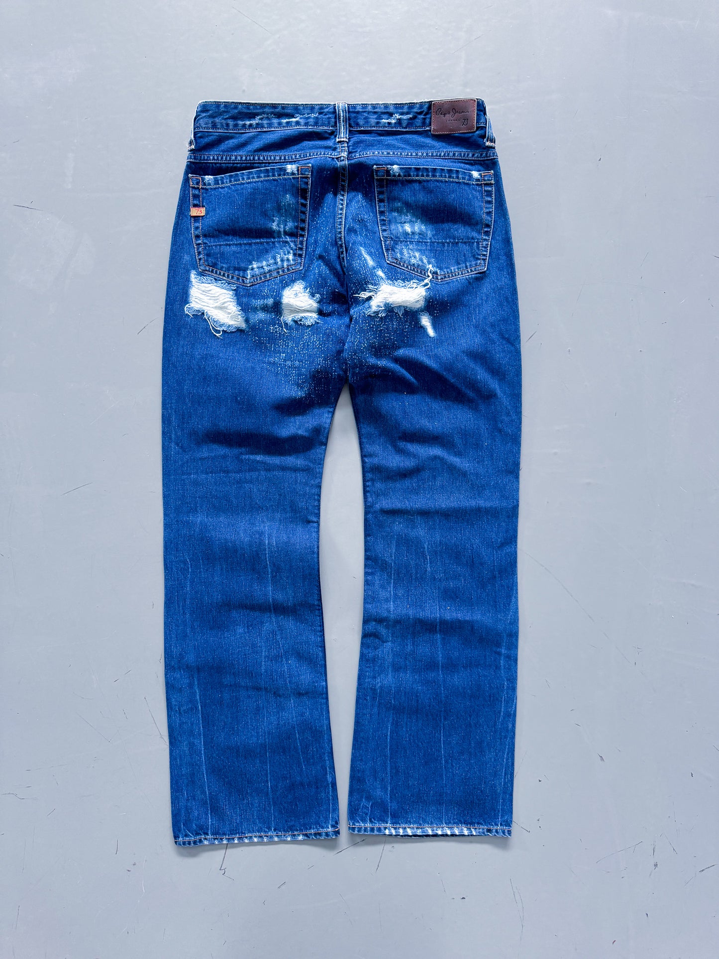 Pepe Jeans Y2k Vintage Straight-Fit Distressed Jeans | S
