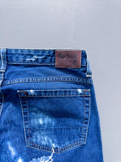 Pepe Jeans Y2k Vintage Straight-Fit Distressed Jeans | S