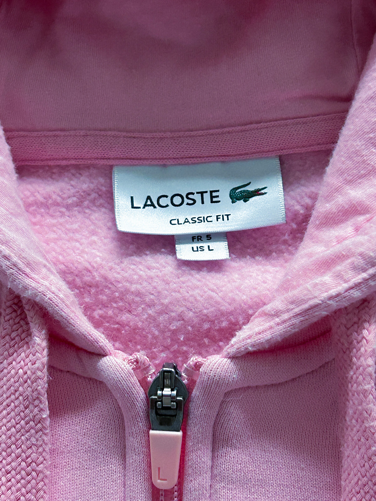 Lacoste Vintage *PINK* Sweatjacke | L