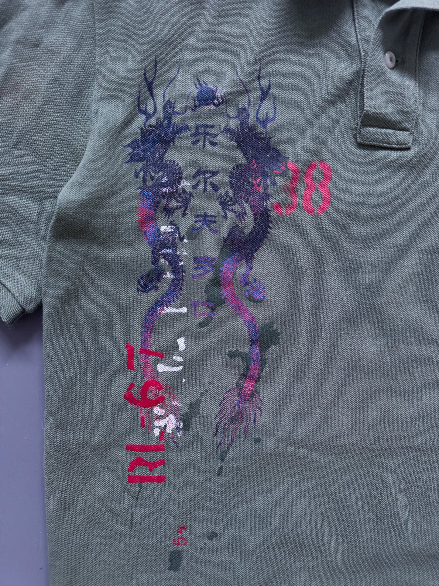 Polo Ralph Lauren Vintage *Rare Dragon* Polo-Shirt | S