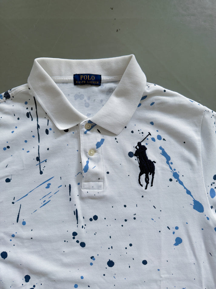 POLO RALPH LAUREN VINTAGE *PAINT SPLATTER* POLO-SHIRT | M
