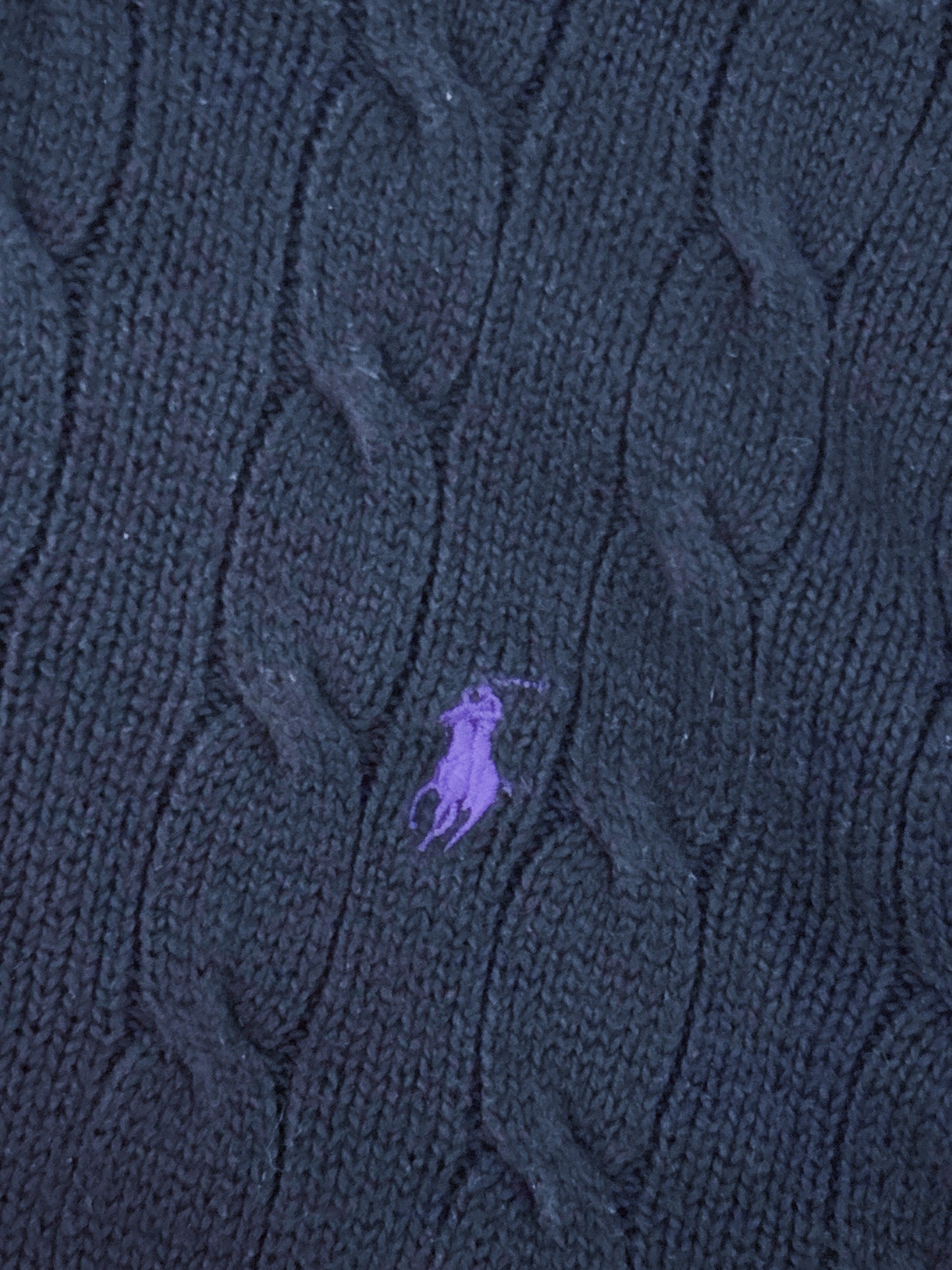 Polo Ralph Lauren Vintage *CABLE KNIT* Pullover / Quarter Zip | L