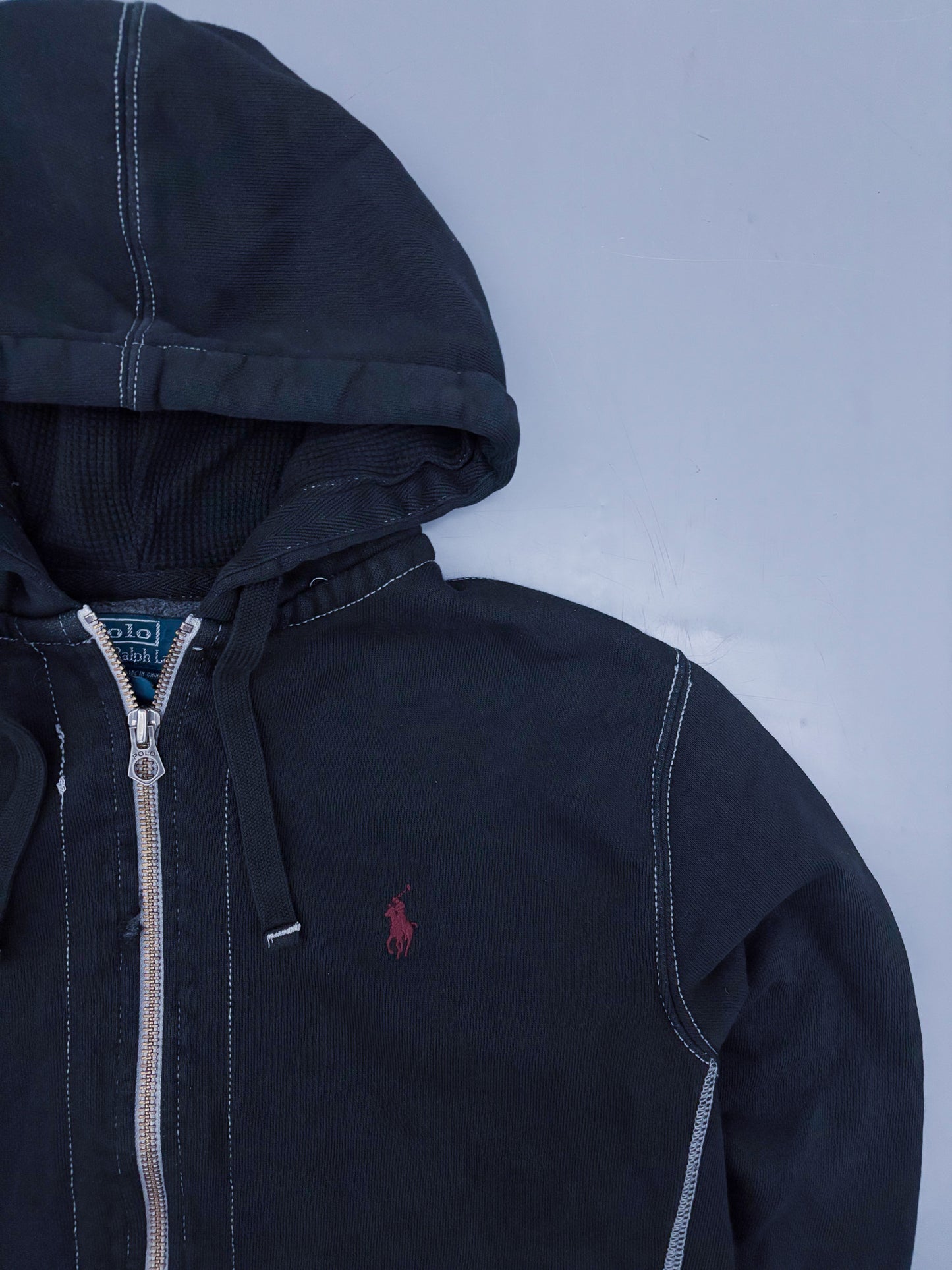 Polo Ralph Lauren Vintage *CONTRAST STRITICHING* Sweatjacke | M