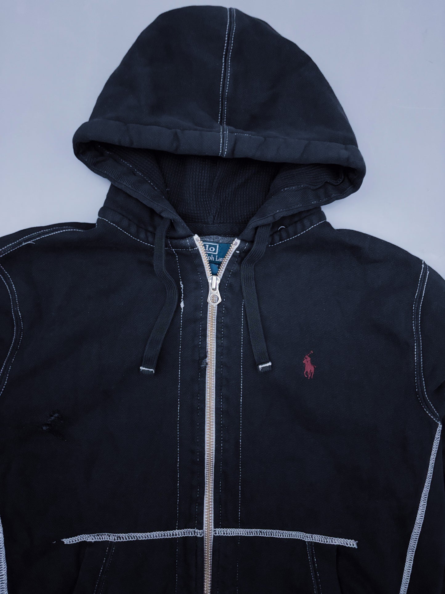 Polo Ralph Lauren Vintage *CONTRAST STRITICHING* Sweatjacke | M