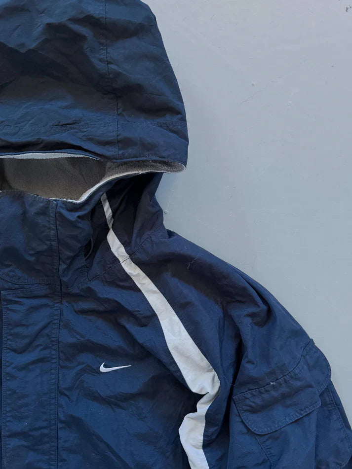 NIKE VINTAGE *REVERSIBLE* FLEECE / TRACKJACKET| S