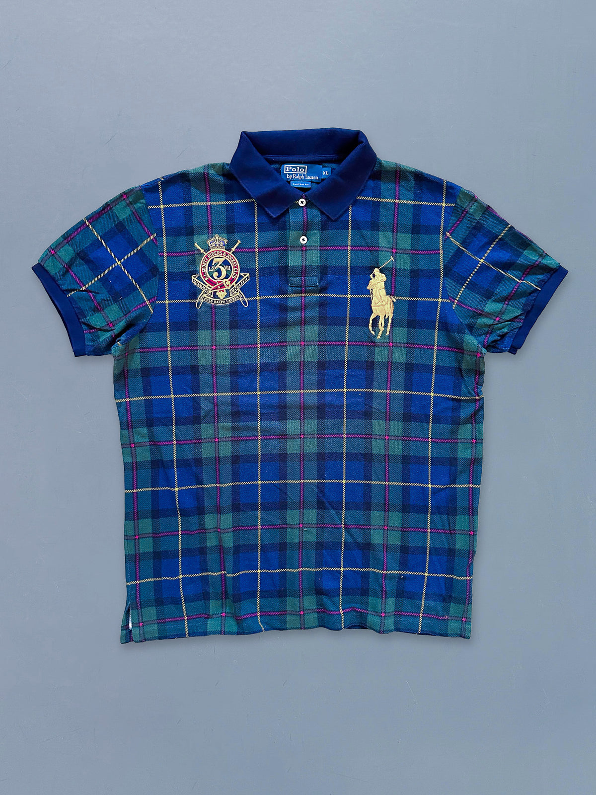 Polo Ralph Lauren Vintage *PLAID* Polo-Shirt | XL
