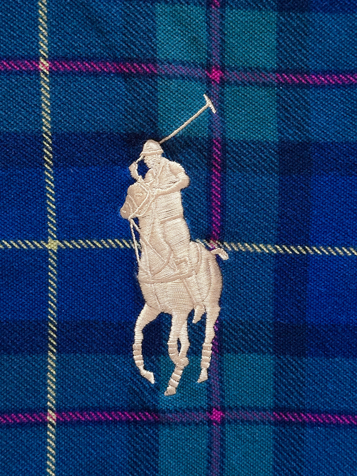 Polo Ralph Lauren Vintage *PLAID* Polo-Shirt | XL