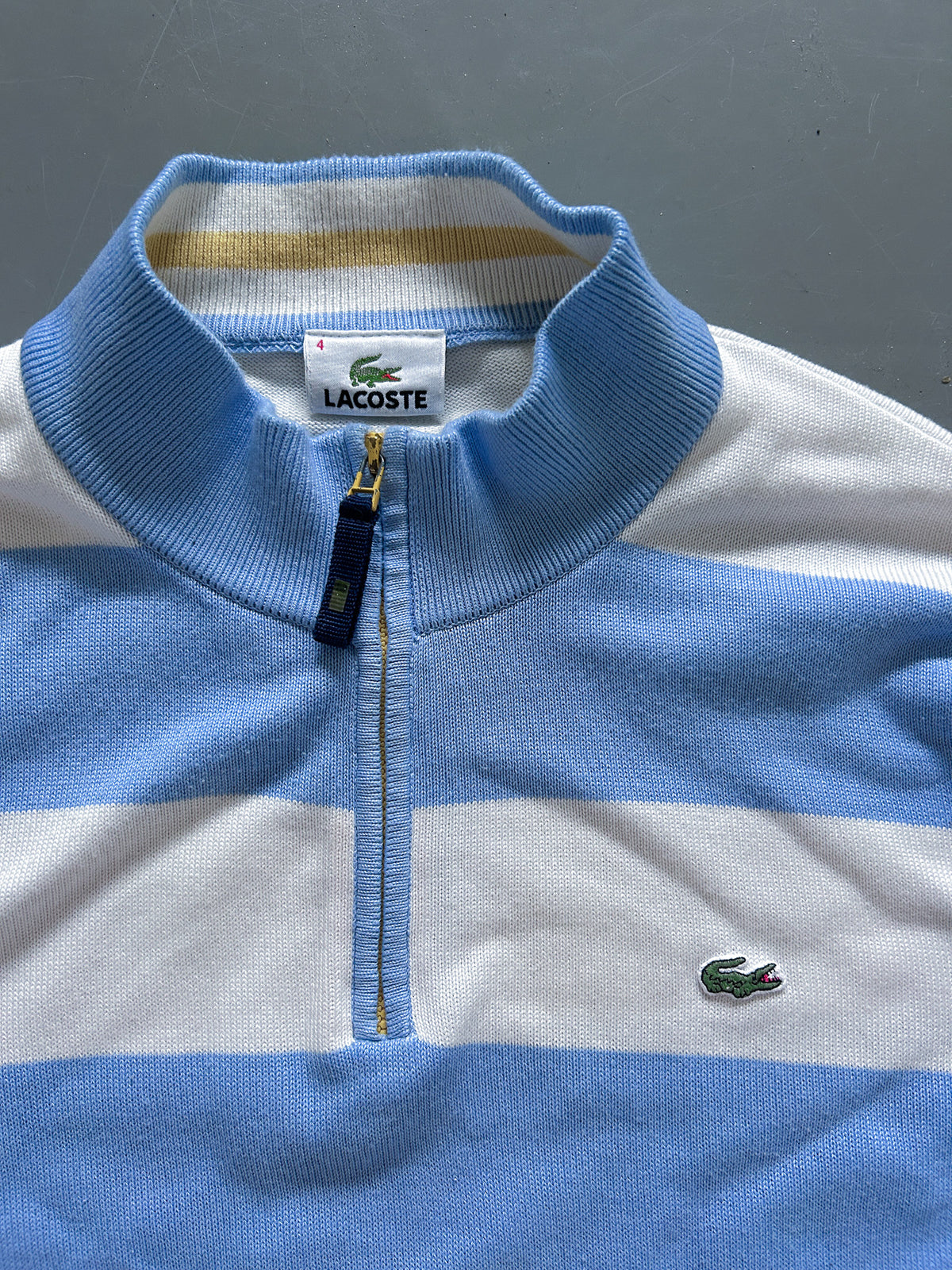 Lacoste Vintage Quarter Zip Pullover | M