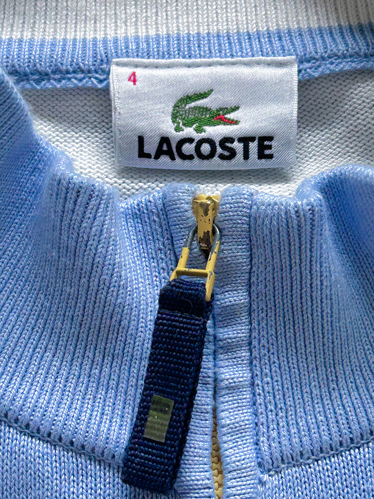 Lacoste Vintage Quarter Zip Pullover | M