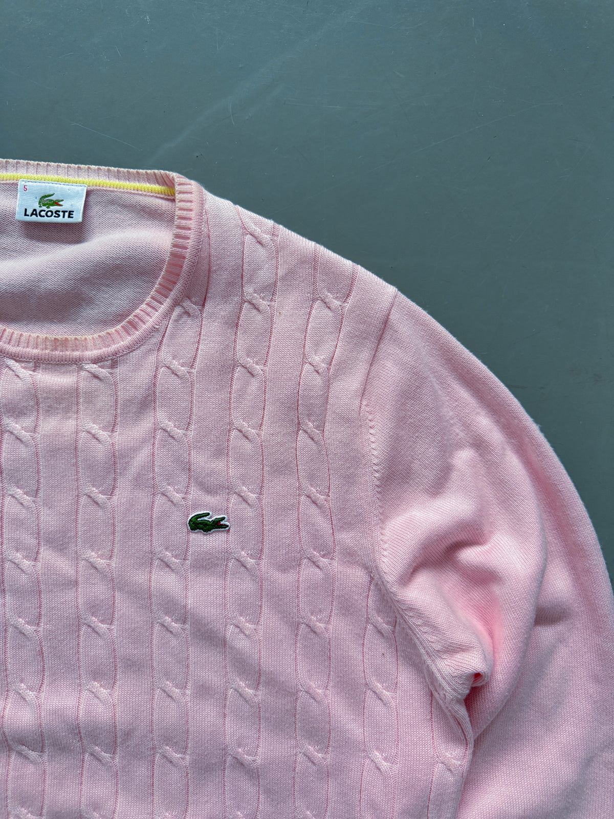 Lacoste Vintage *Cable-Knit* Pullover | M