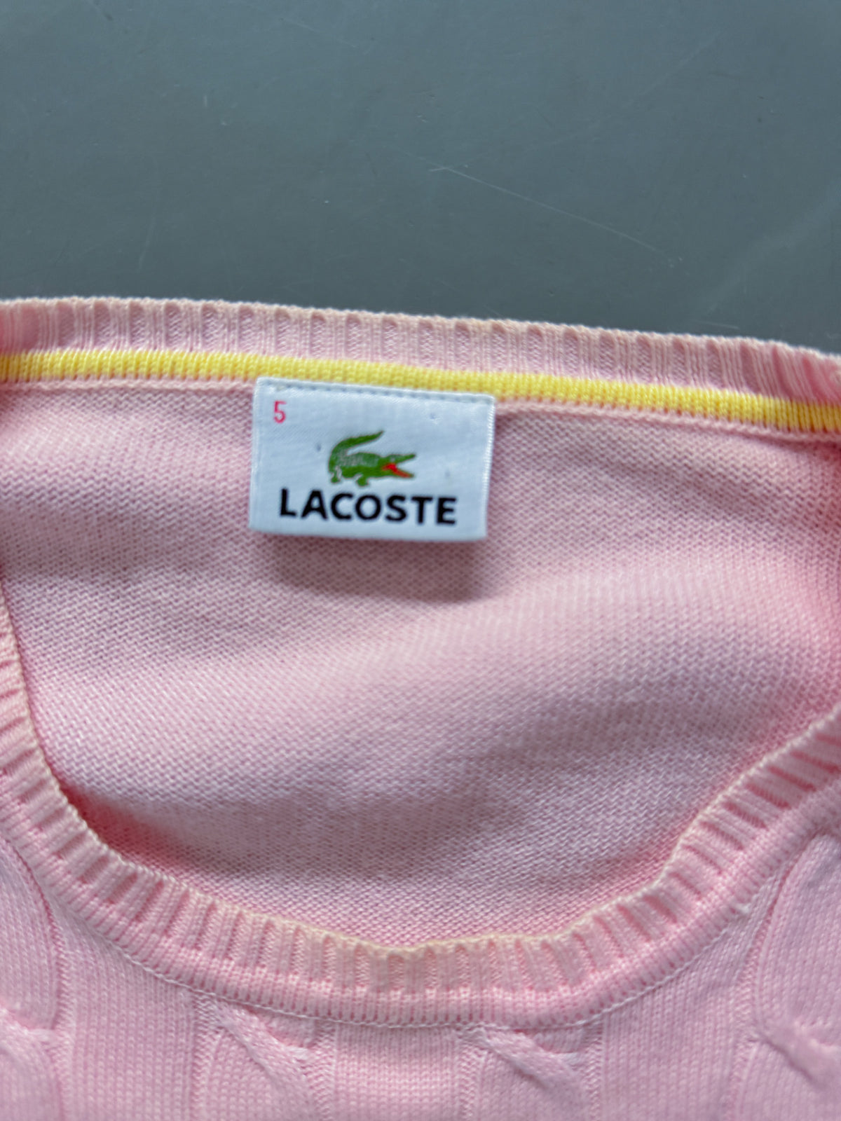 Lacoste Vintage *Cable-Knit* Pullover | M