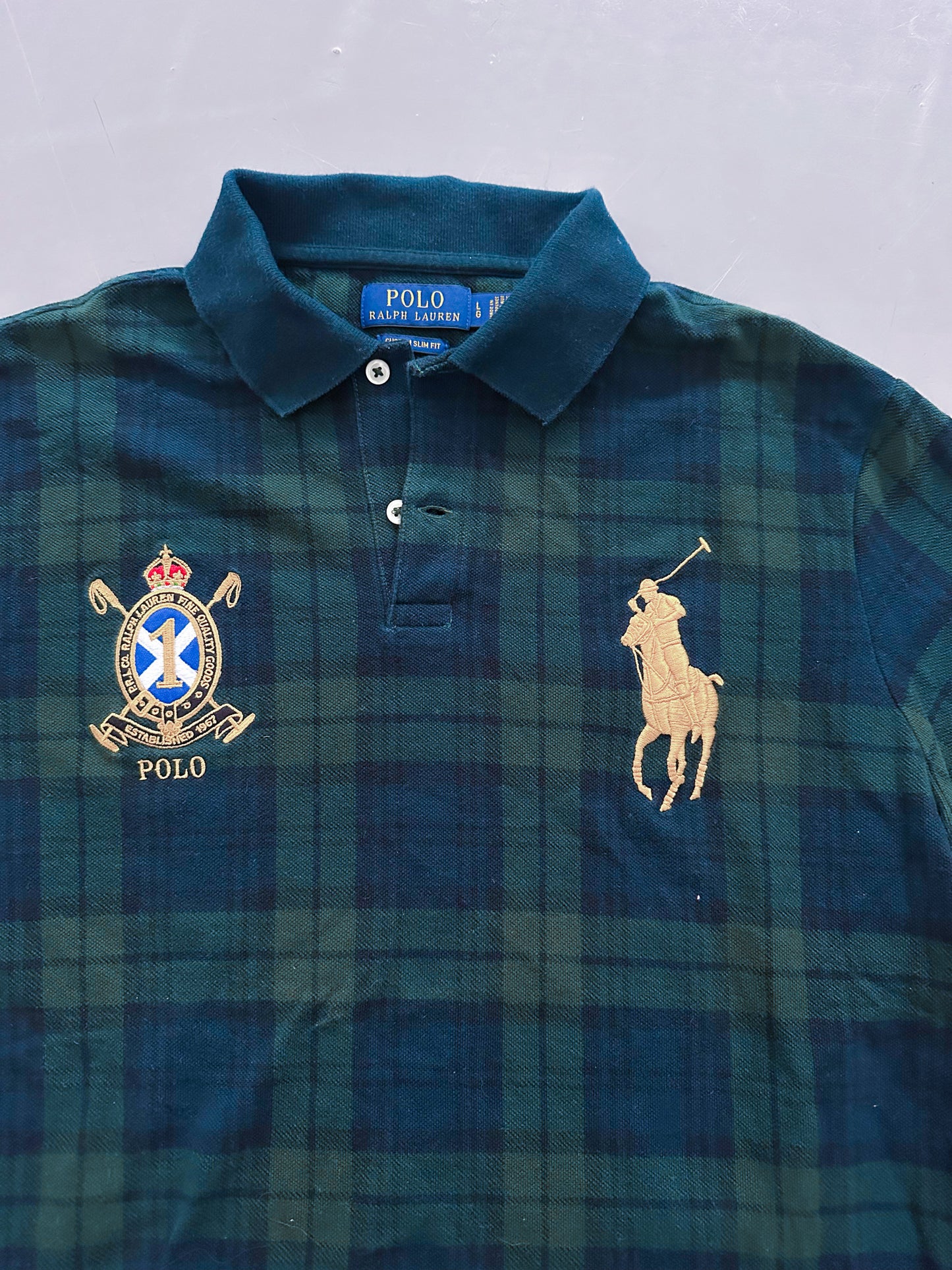 Polo Ralph Lauren Vintage *PLAID* Polo-Shirt | L