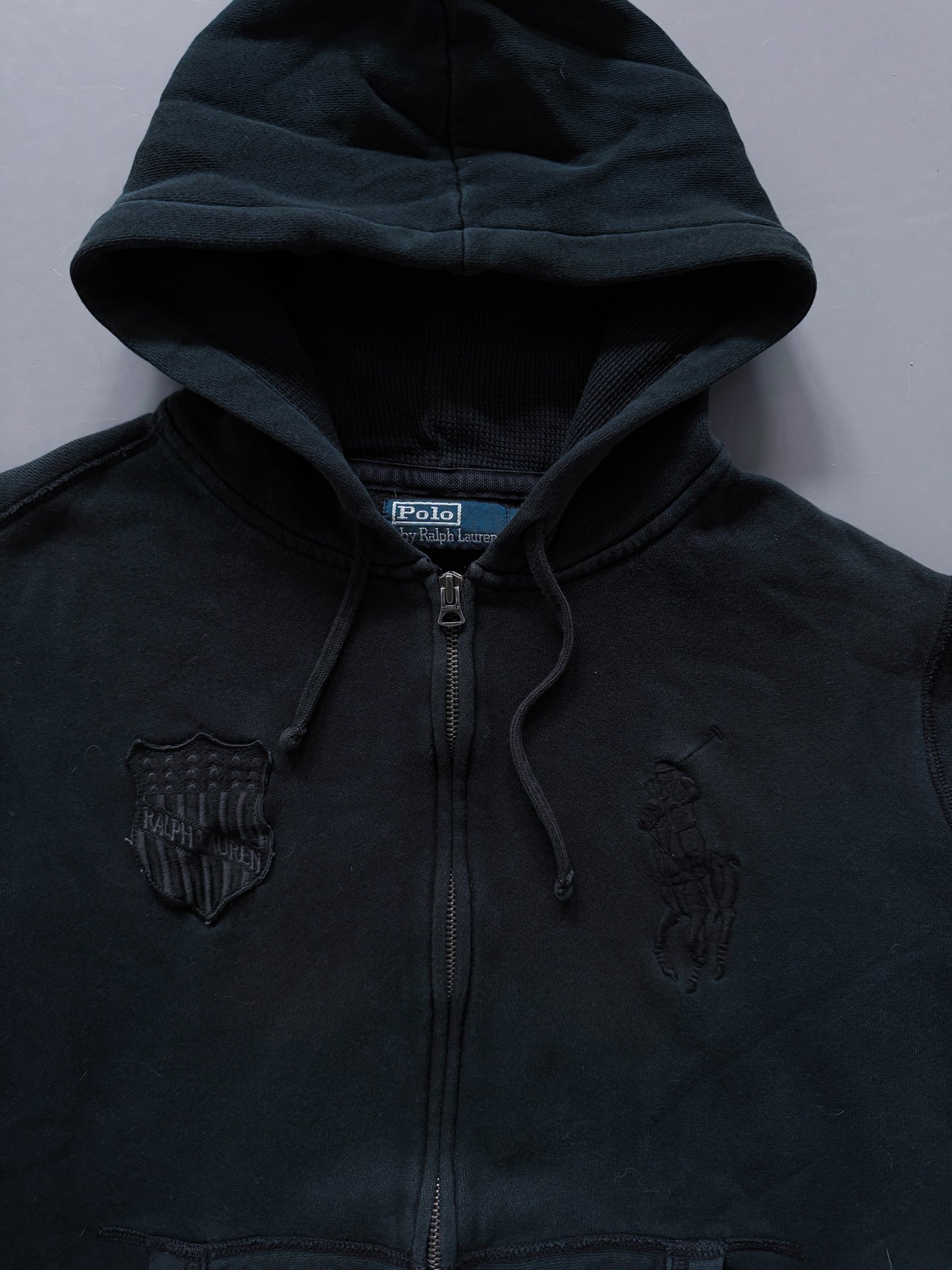 Polo Ralph Lauren Vintage *TRIPLE BLACK*Sweatjacke | M