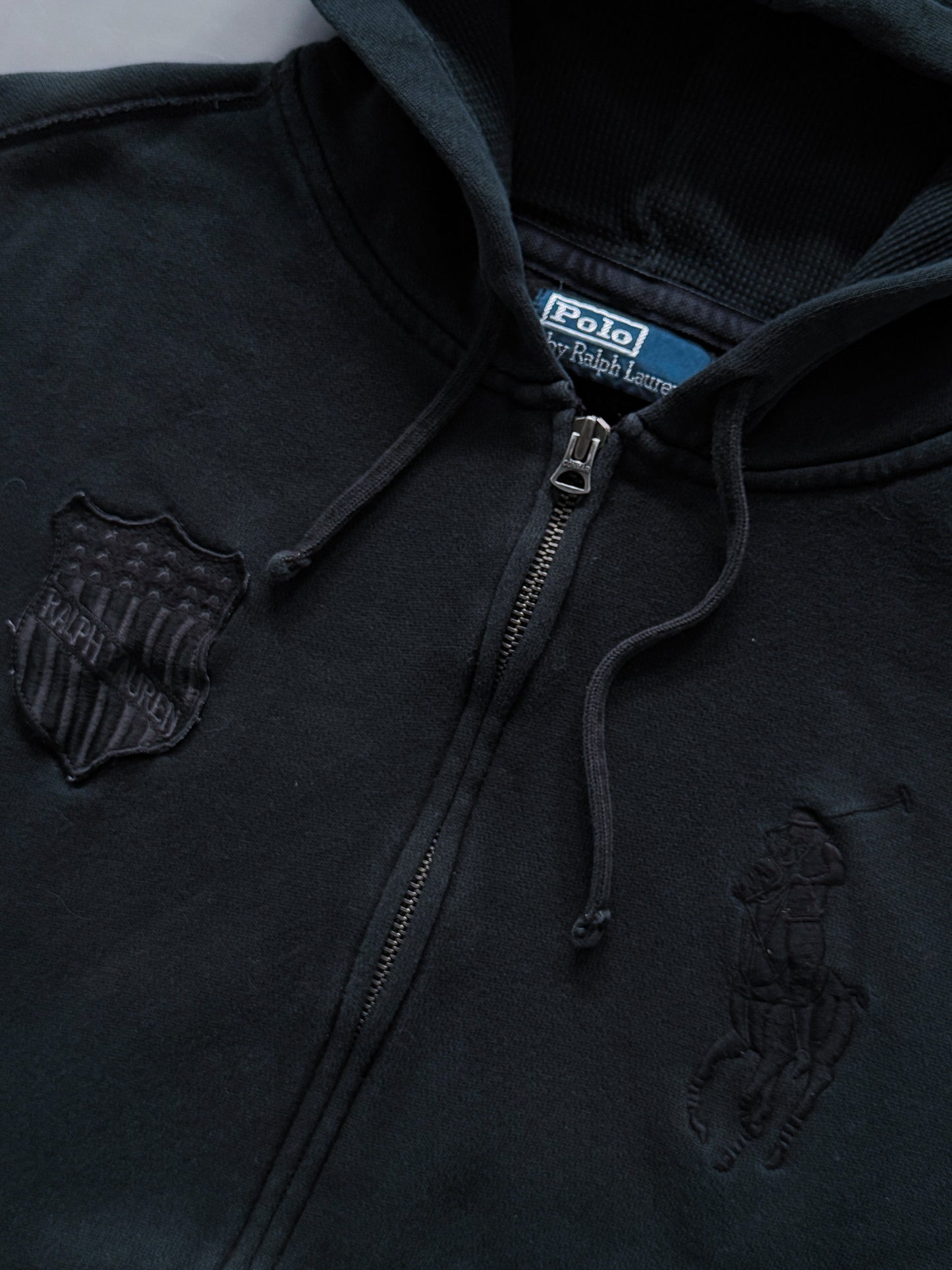 Polo Ralph Lauren Vintage *TRIPLE BLACK*Sweatjacke | M