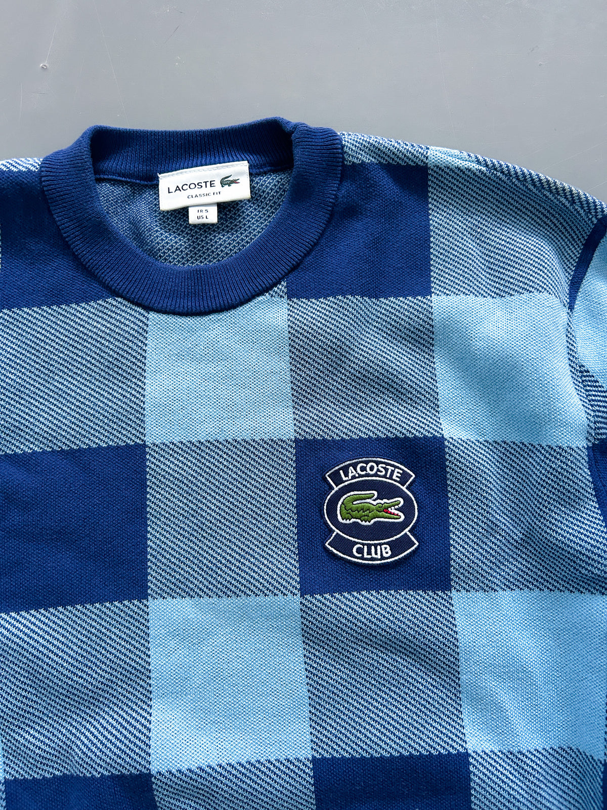 Lacoste Vintage *PLAID* Pullover | L