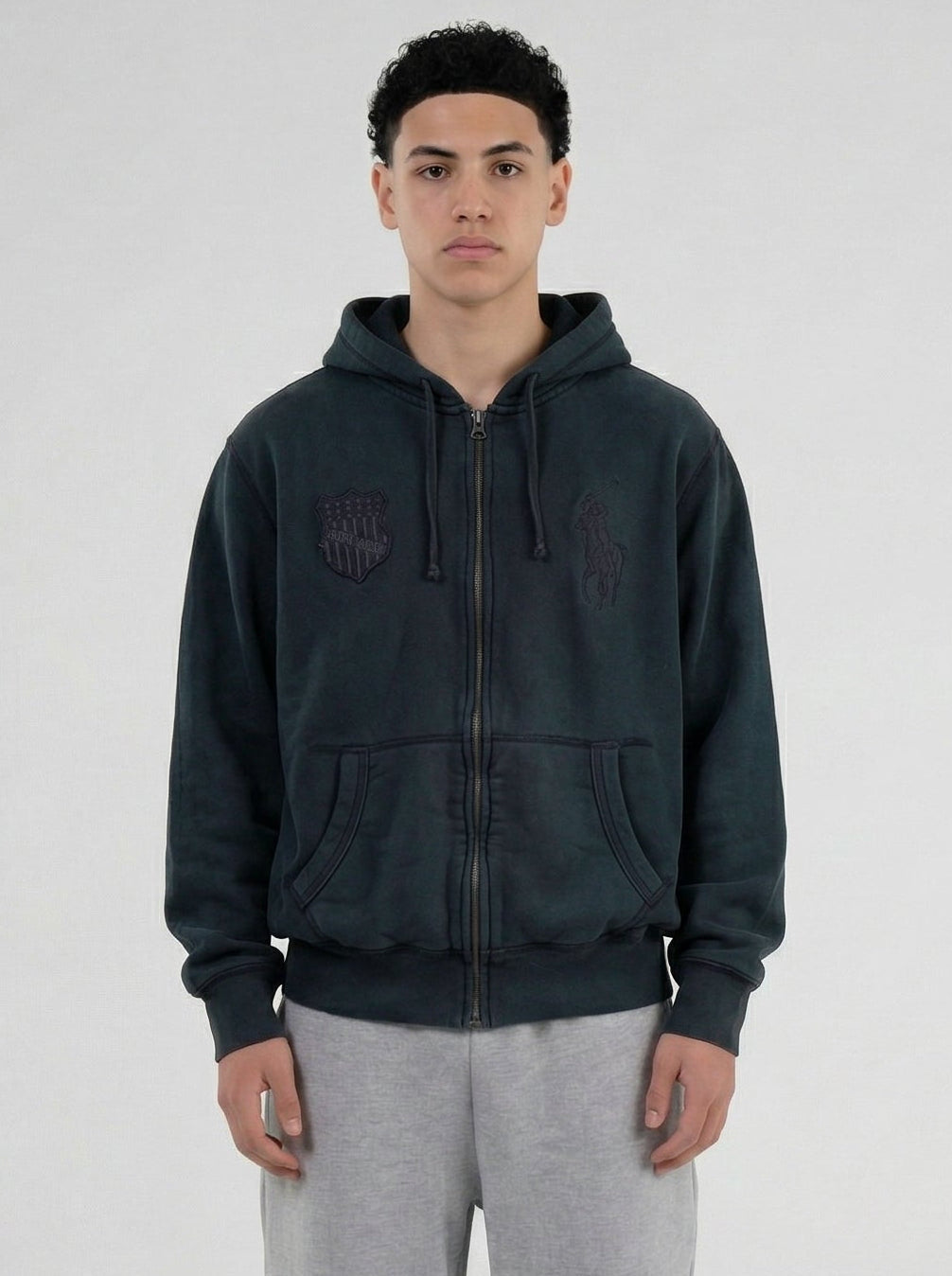 Polo Ralph Lauren Vintage *TRIPLE BLACK*Sweatjacke | M