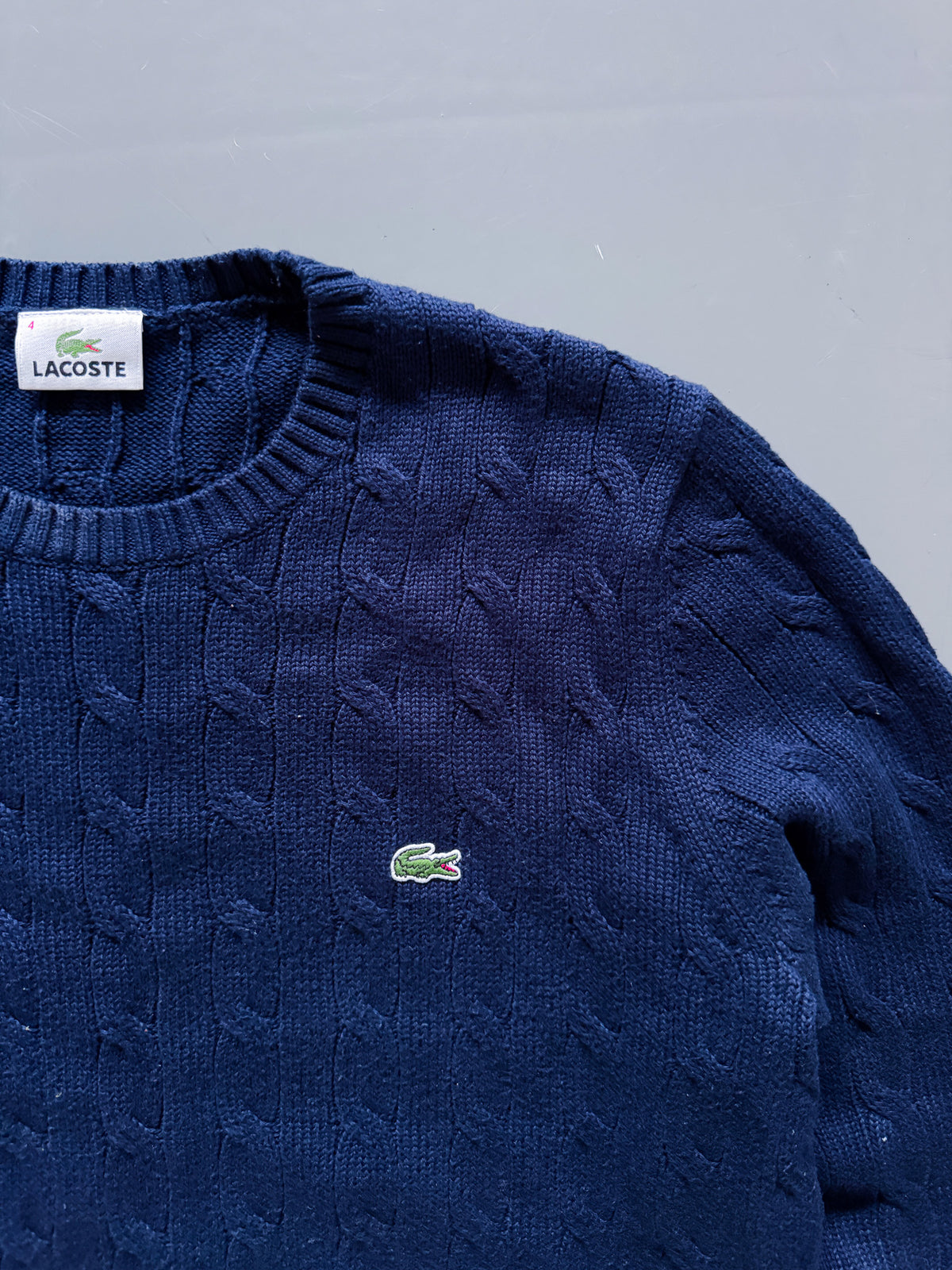 Lacoste Vintage *Cable Knit* Pullover | M