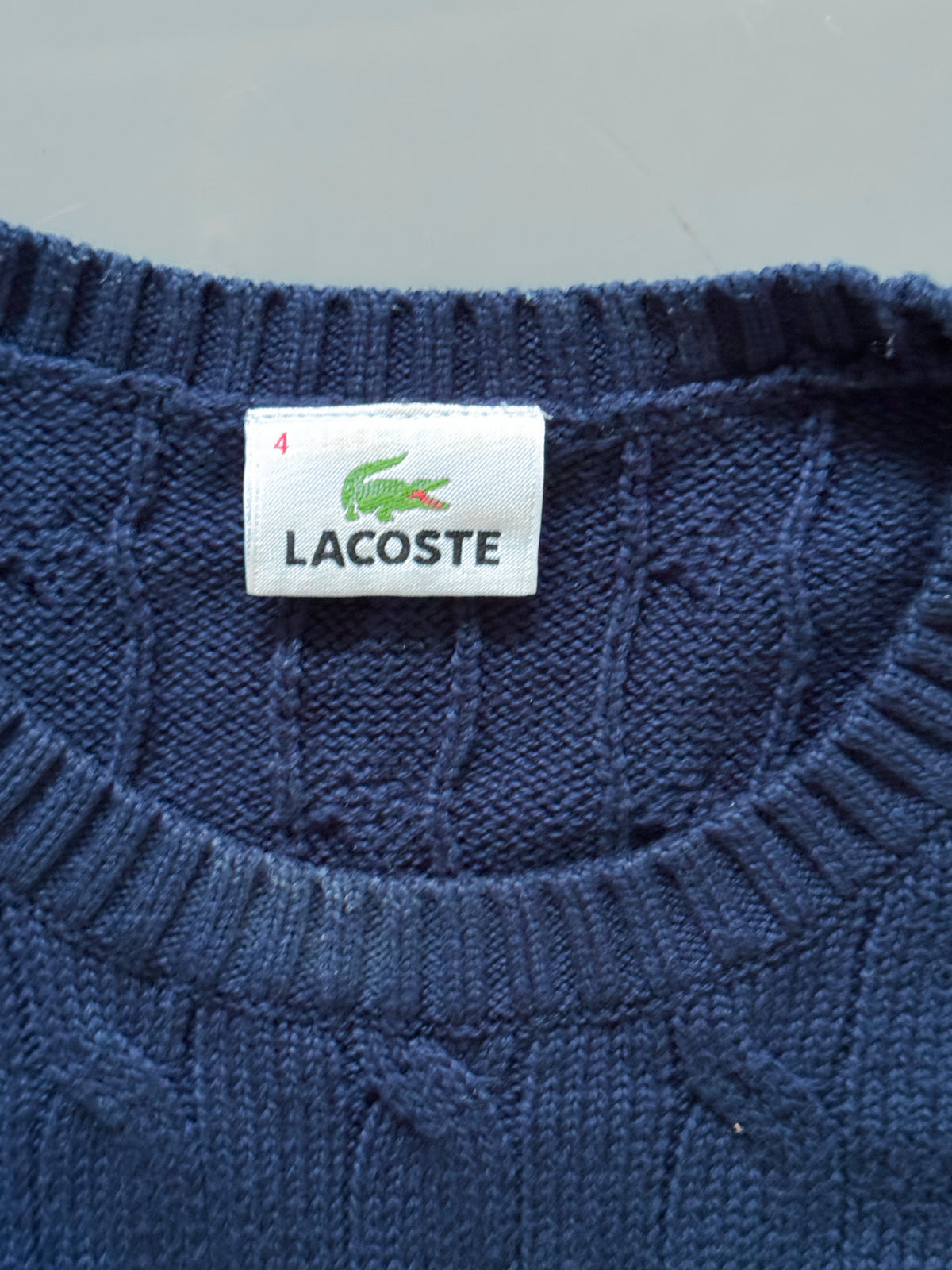 Lacoste Vintage *Cable Knit* Pullover | M