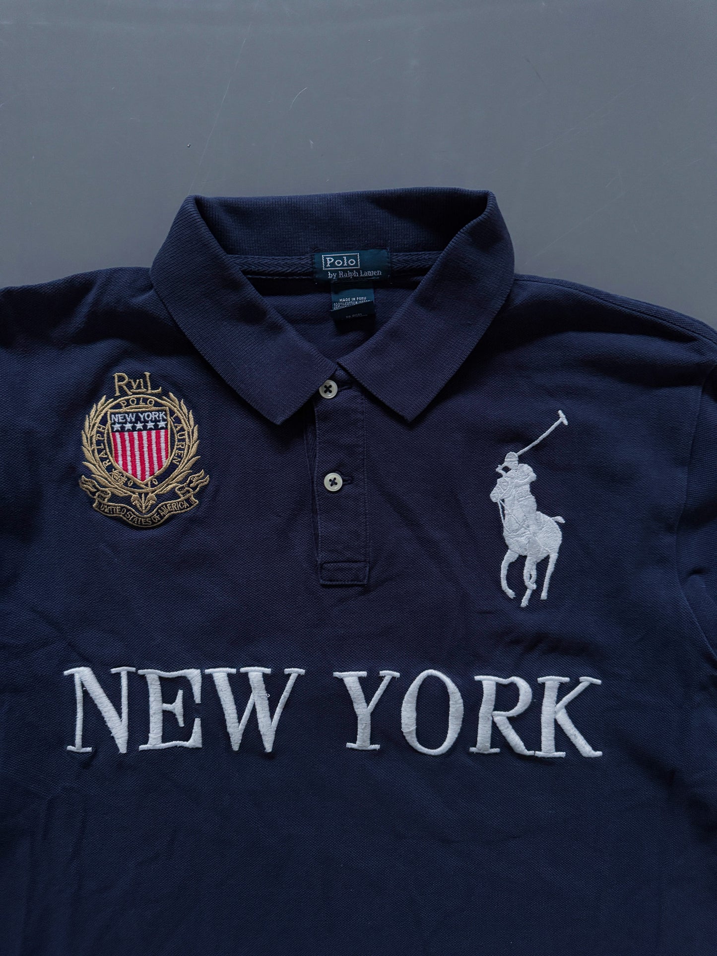 Polo Ralph Lauren Vintage *NEW YORK* Polo-Shirt | S