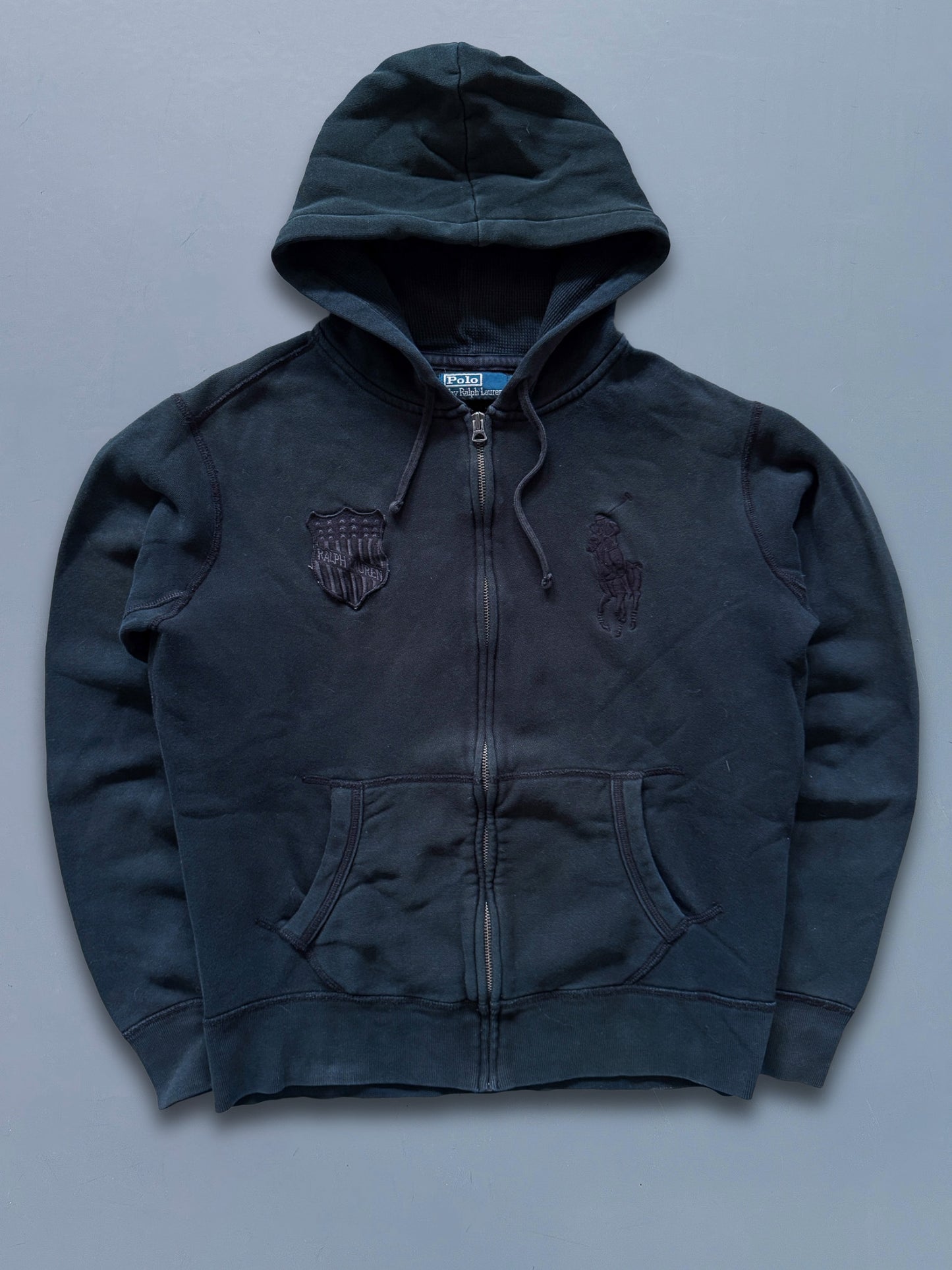 Polo Ralph Lauren Vintage *TRIPLE BLACK*Sweatjacke | M