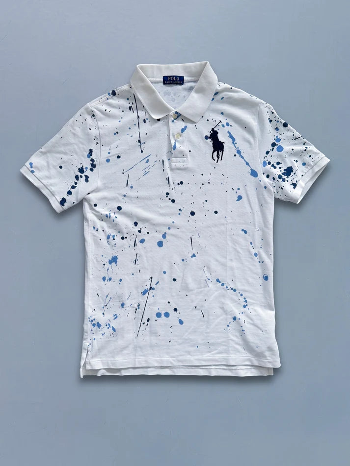 POLO RALPH LAUREN VINTAGE *PAINT SPLATTER* POLO-SHIRT | M